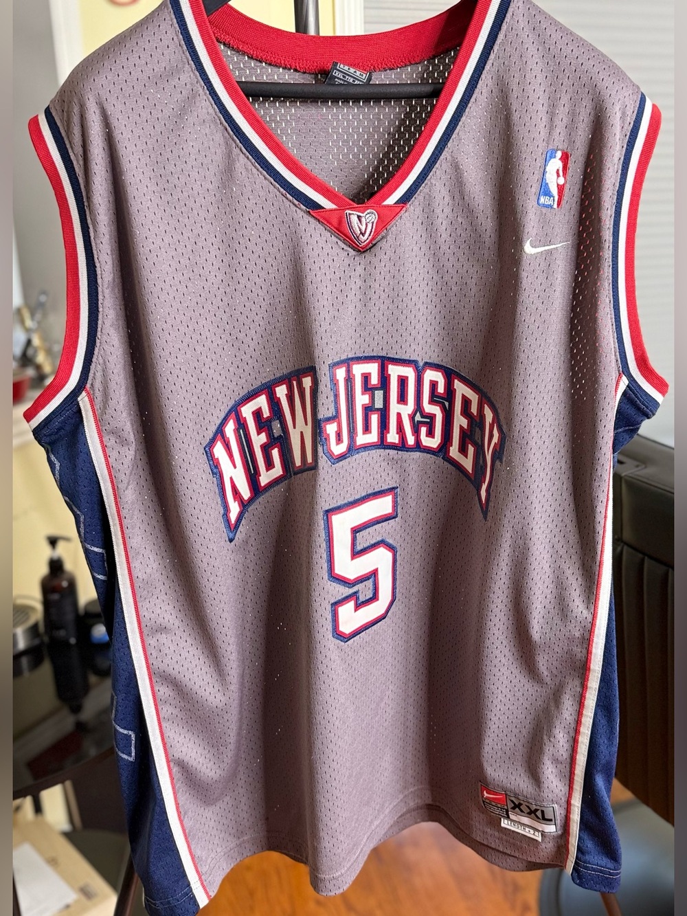 Beautiful Nike New Jersey Jason Kid #5 NBA Jersey, 2XL